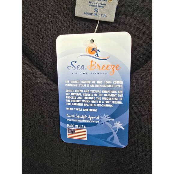 Sea Breeze of California Size Small Womens Top Black Bell Sleeve Boho Shirt NWT - Picture 4 of 6